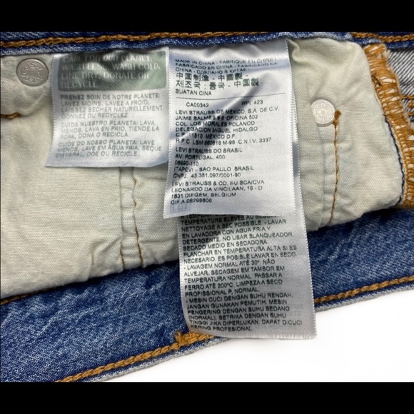 Levi’s 501 Glow Patchwork Shorts 24 Distressed - Picture 14 of 15